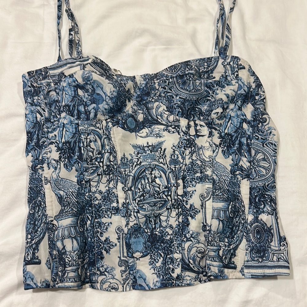 Printed corset top